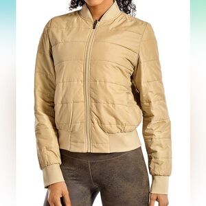 CRZ women’s winter flight bomber reversible zip up jacket